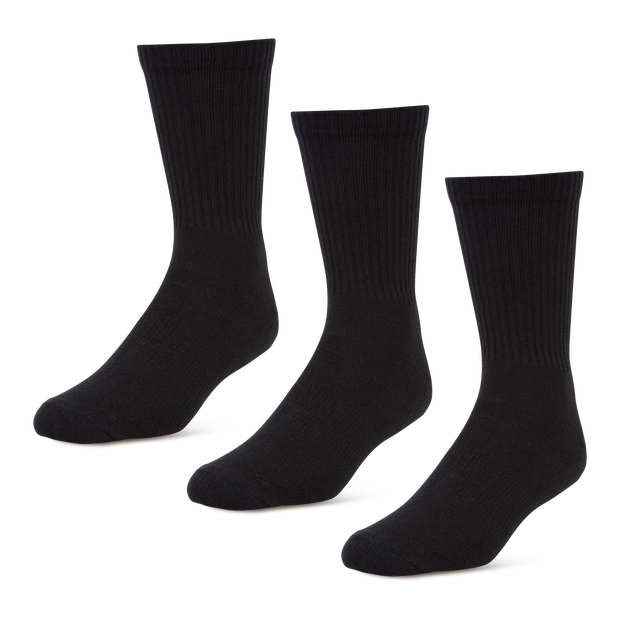 Foot Locker 3 Pack Active Dry Crew Unisex Socks Black