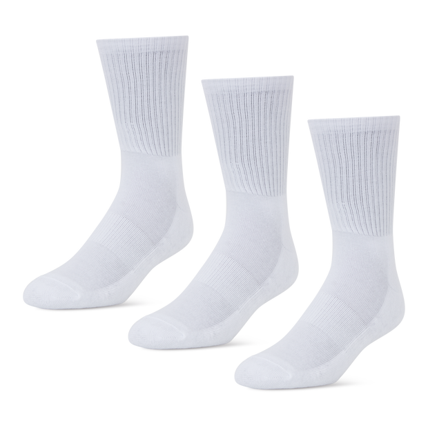 Foot Locker 3 Pack Active Dry Crew Unisex Socks White