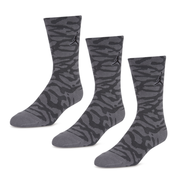 Jordan Elephant Print Crew Unisex Socks Cotton Grey