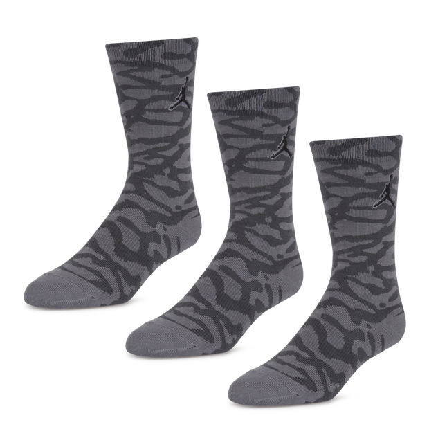 Jordan Elephant Print Crew Unisex Socks Cotton Grey