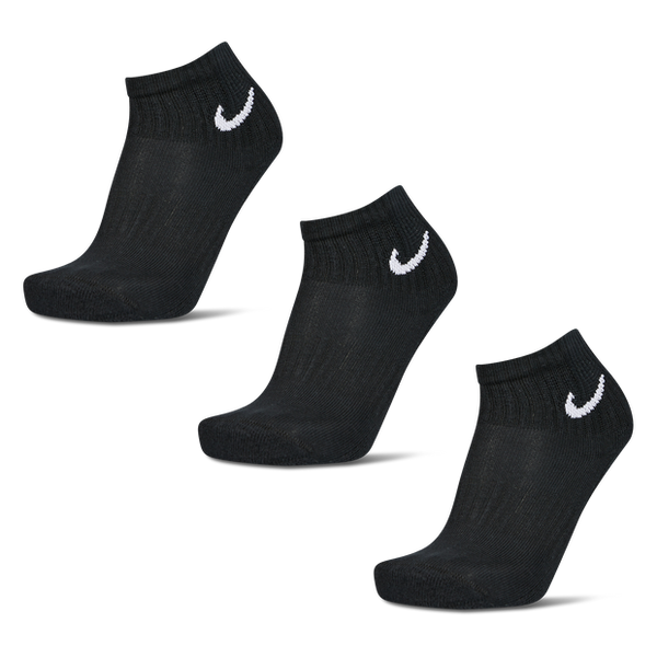 Nike Ankle 3 Pack Large Socks Black