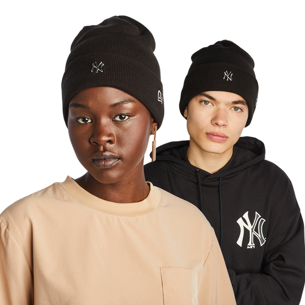 New Era Badge Unisex Knitted Hats & Beanies Cotton Black