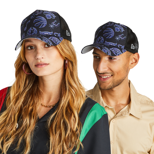 New Era Nba Unisex Trucker Cotton Black