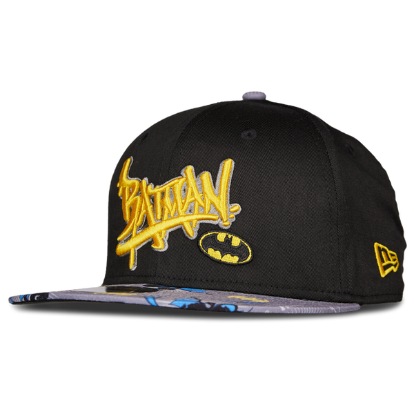 New Era Kids 9fifty Batman Flat Visor Snap Back Caps Black