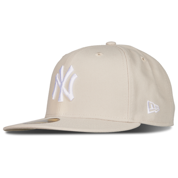 New Era 59Fifty Mlb New York Yankees Unisex Caps Cotton Beige