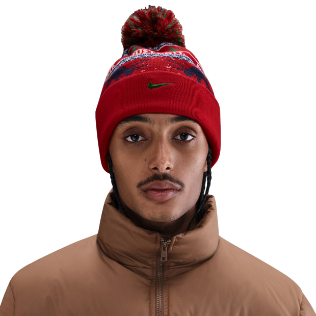 Nike Peak Unisex Knitted Hats & Beanies Wool Red