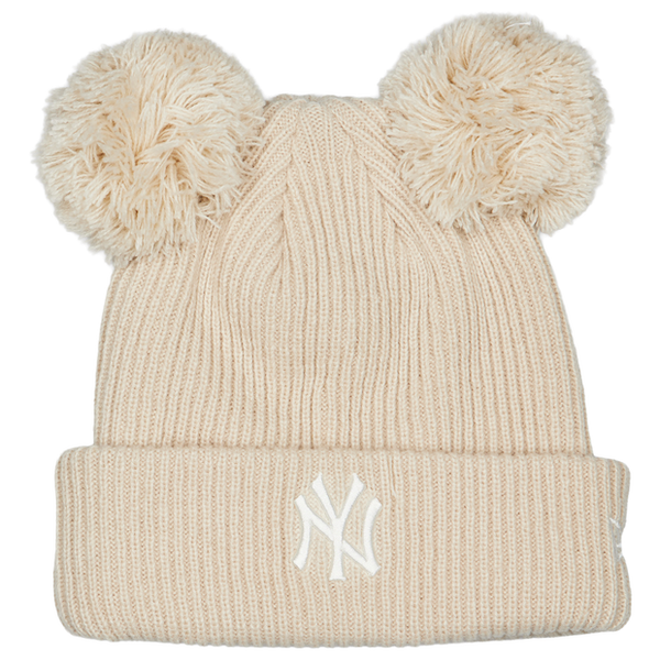 New Era Double Pom Unisex Knitted Hats & Beanies Wool White