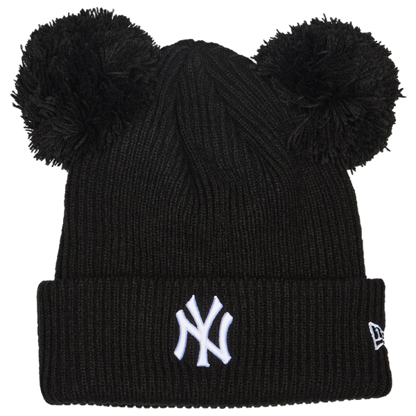 New Era Double Pom Unisex Knitted Hats & Beanies Wool Black