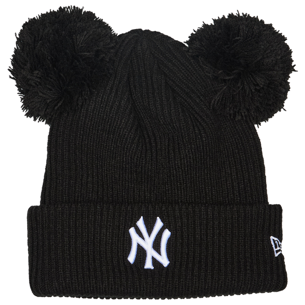 New Era Double Pom Unisex Knitted Hats & Beanies Wool Black
