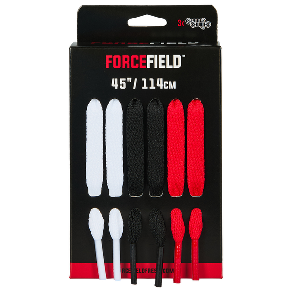 Forcefield 3 Pack Laces Unisex Shoecare Cotton Grey