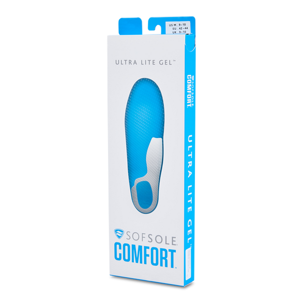 Sofsole Ultra Lite Gel Unisex Insoles Plastic/Polycarbonate White