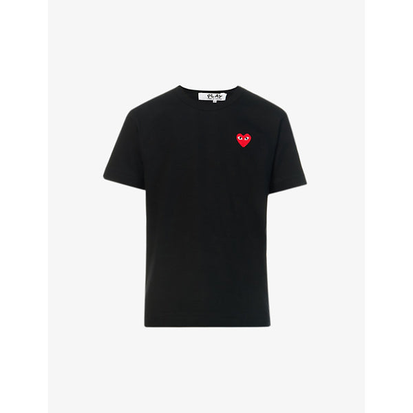 Comme Des Garcons Play Heart logo-embroidered cotton-jersey T-shirt