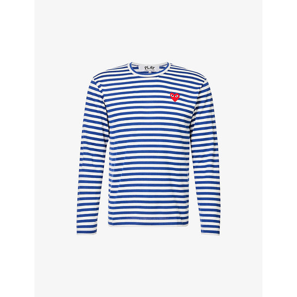 Comme Des Garcons Play Striped cotton-jersey top