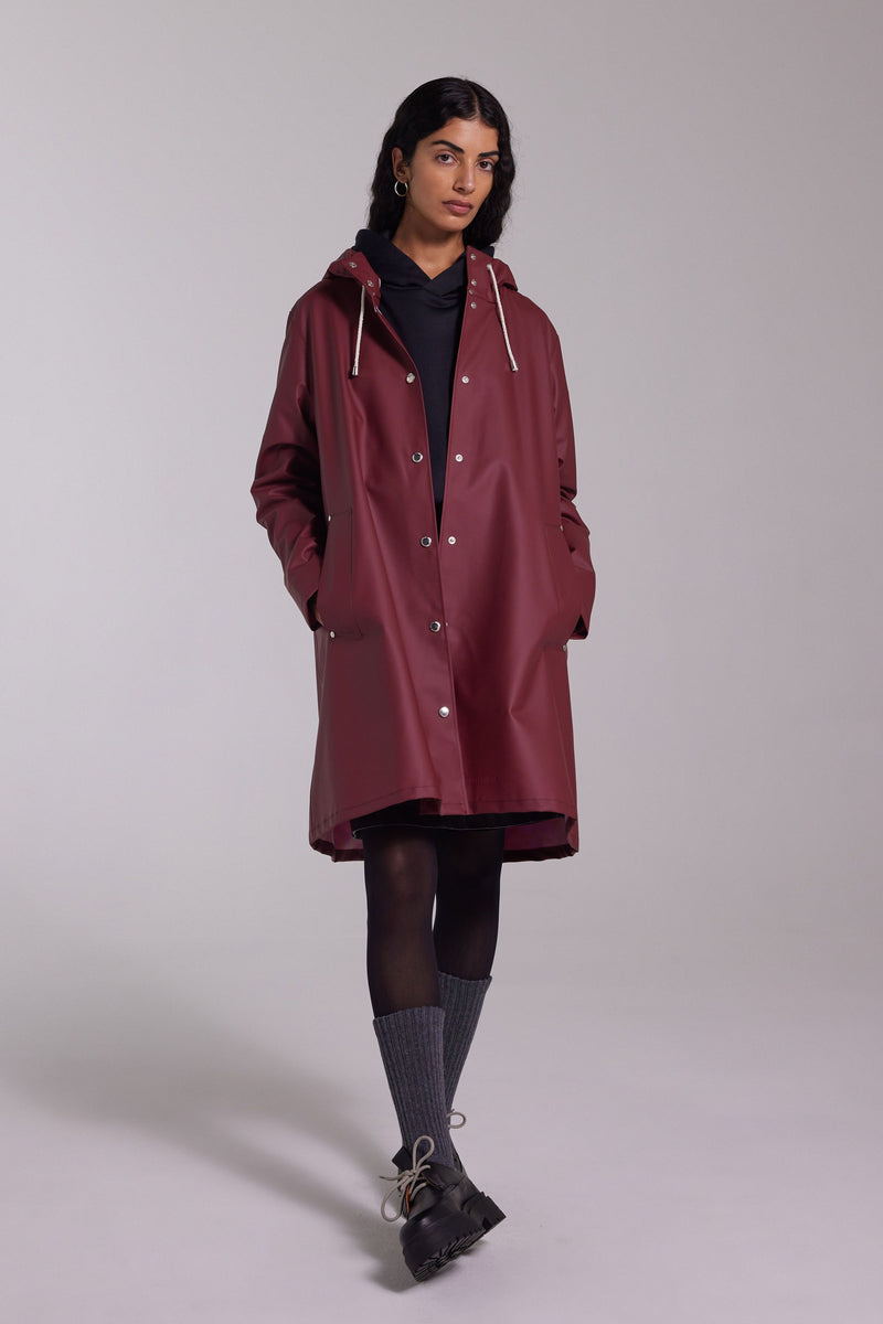 Stutterheim Mosebacke Lightweight Raincoat Burgundy