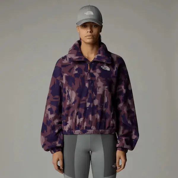 The North Face Women's Mountain Athletics Printed 1/4 Zip Fleece Midnight Mauve Painted Mountains Print