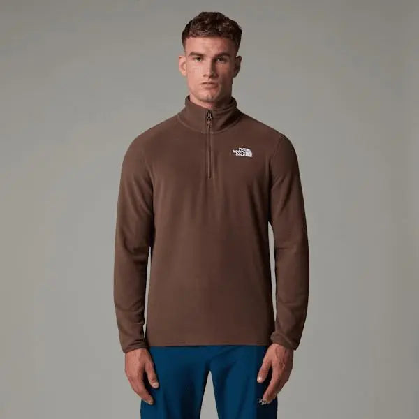 The North Face Men's 100 Glacier 1/4 Zip Fleece Smokey Brown