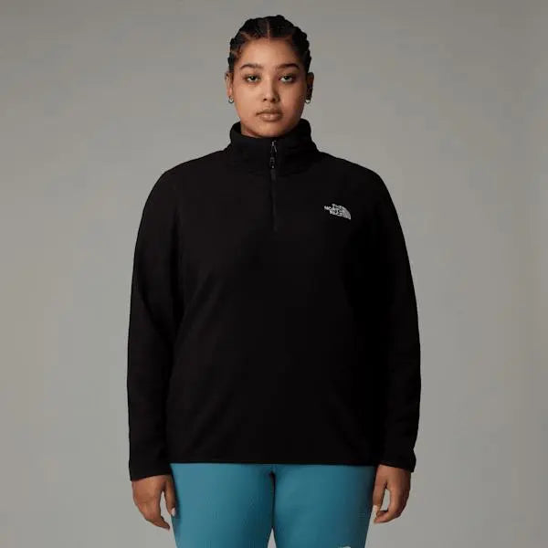 The North Face Women's Plus Glacier 1/4 Zip Fleece Tnf Black-npf