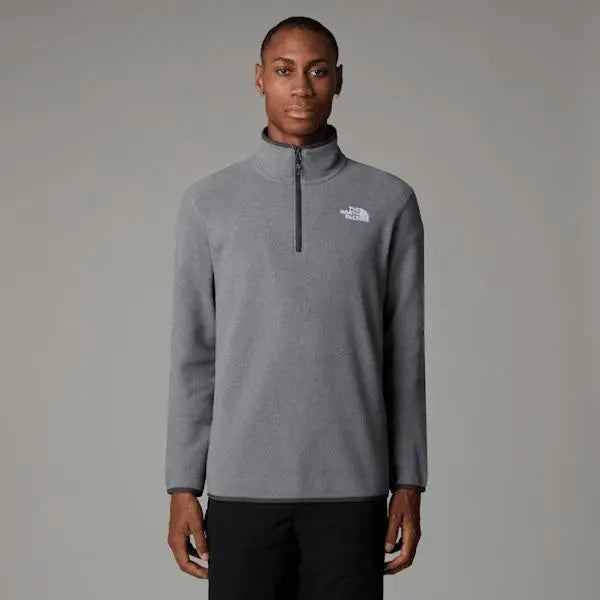 The North Face Men's 100 Glacier 1/4 Zip Fleece Tnf Medium Grey Heather-npf