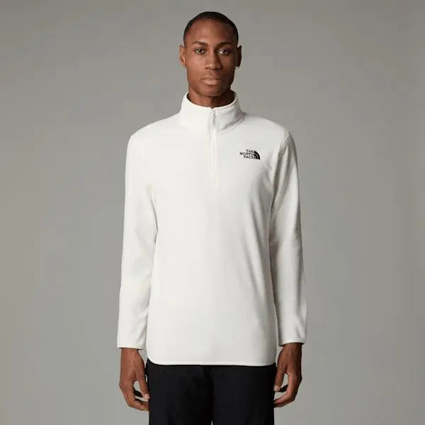 The North Face Men's 100 Glacier 1/4 Zip Fleece White Dune-npf