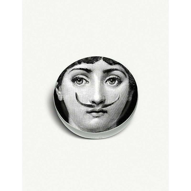 Fornasetti Round ceramic moustache ashtray 12cm