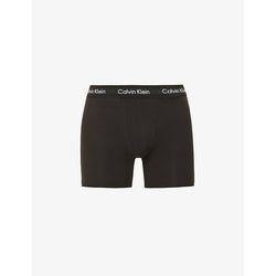 Mens Calvin Klein Pack of three Solid classic-fit cotton-jersey boxer briefs