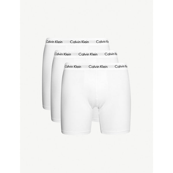 Calvin Klein Pack of three Solid classic-fit cotton-jersey boxer briefs