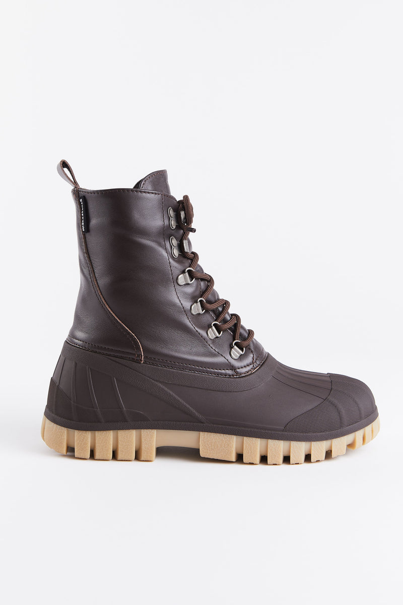 Stutterheim Patrol Boot Leather Coffee