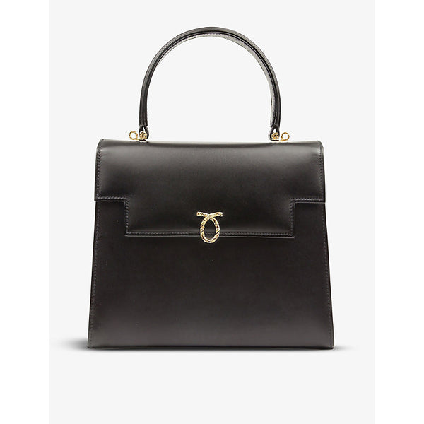  Launer Traviata leather tote bag