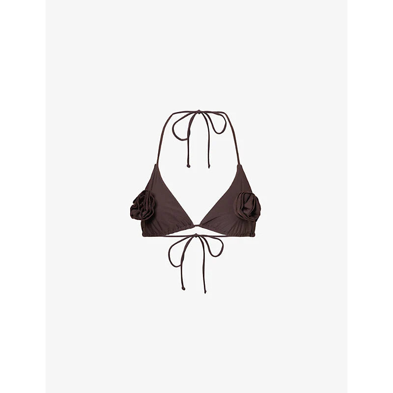 4Th & Reckless Antibes rosette-embellished bikini top