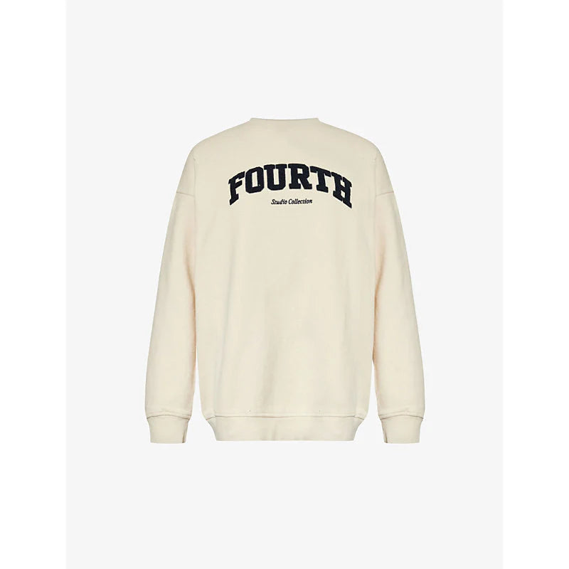 4Th & Reckless Ferne brand-appliqué cotton-jersey sweatshirt