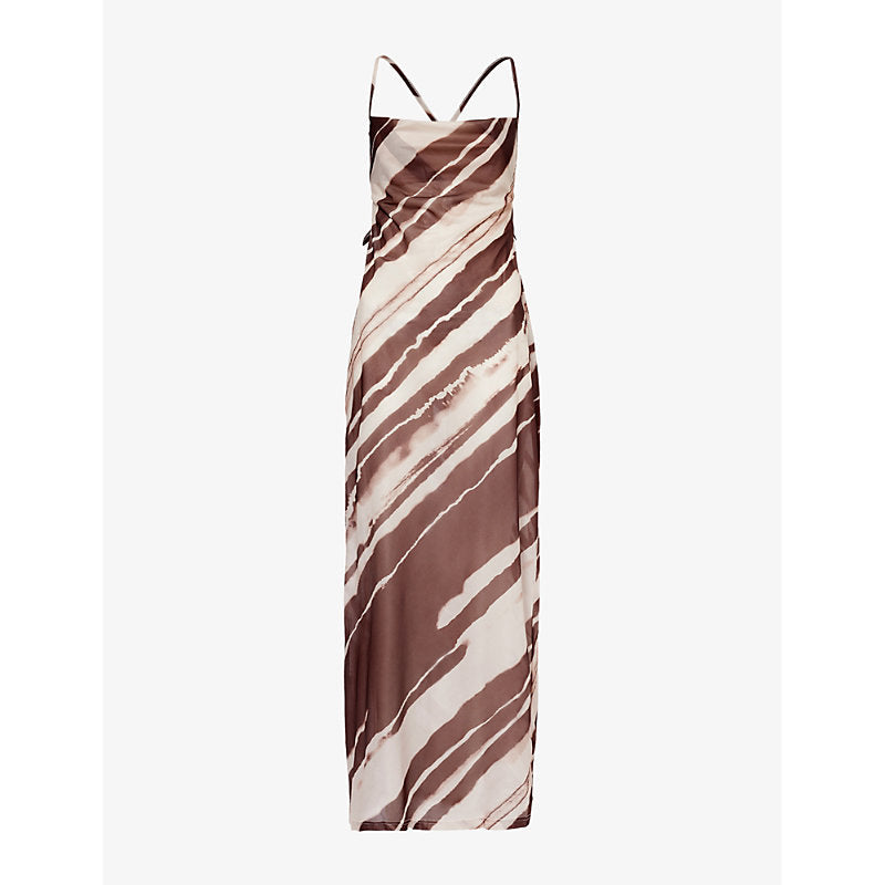 Womens 4Th & Reckless Ocean diagonal-stripe woven maxi dress