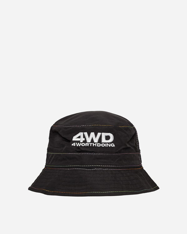 4 Worth Doing Gradient Stitch Bucket Hat Black