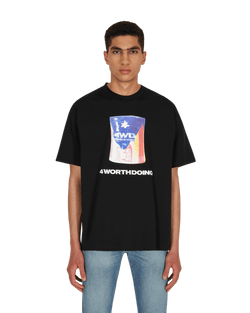 4 Worth Doing The Ceramic Flag T-Shirt Black