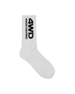 4 Worth Doing Logo Socks White