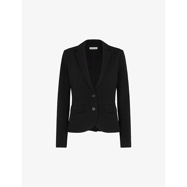 Whistles Single-breasted slim-fit cotton jacket