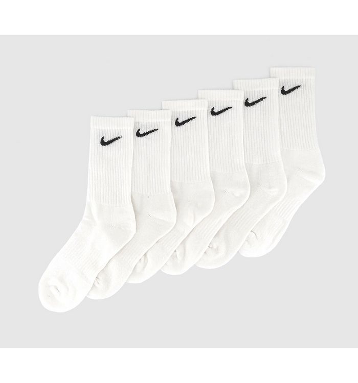 Nike Kids Everyday Cushioned 6 Pack White Black