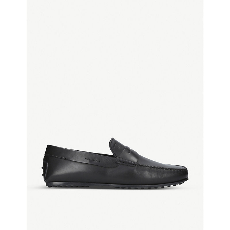  Tods City leather driver loafers