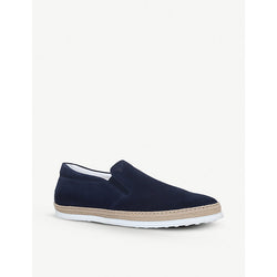  Tods Raffia suede skate shoes