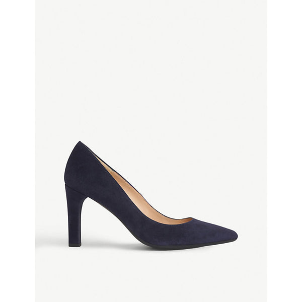 Lk Bennett Tess block heel suede courts | LYBSTORE