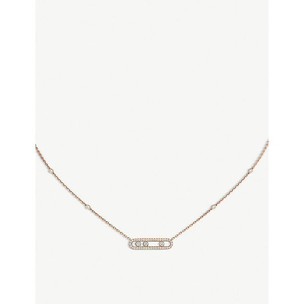 Messika Baby Move Pavé 18ct pink-gold and diamond necklace