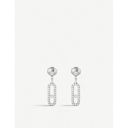 Messika Move Uno 18ct white-gold and diamond earrings