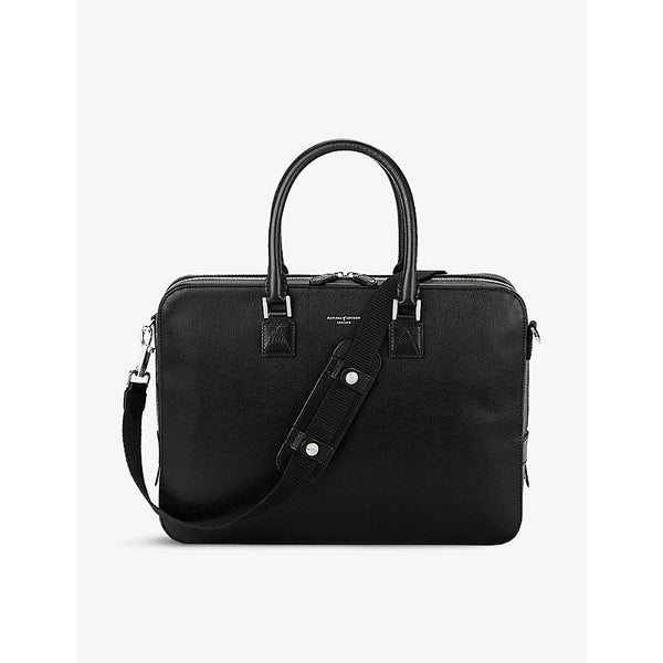 Aspinal Of London Mount Street logo-embellished leather laptop bag