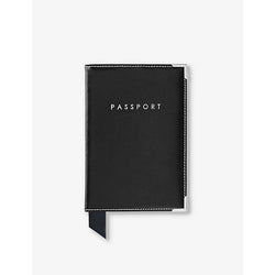 Aspinal Of London Logo-print leather passport cover