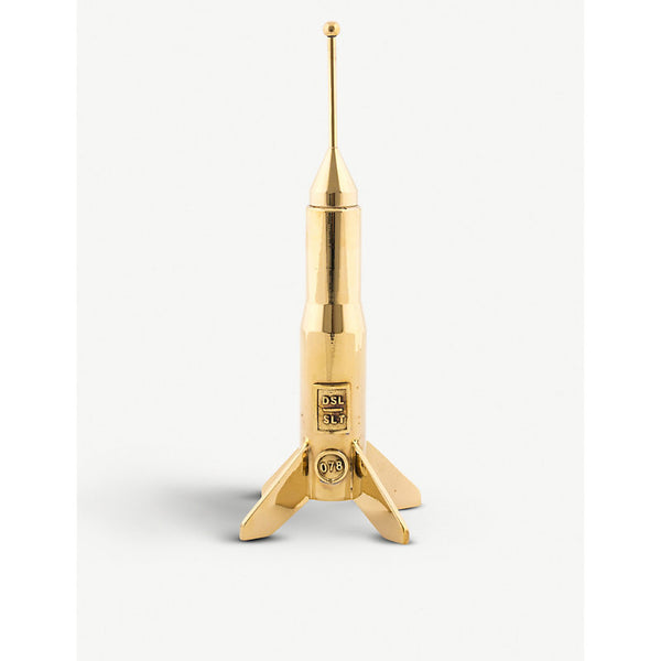 Seletti Cosmic Diner Lunar rocket brass candle holder 28cm | LYBSTORE