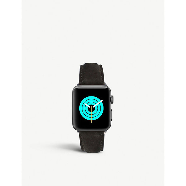 Mintapple Apple Watch matte-coated stainless-steel and suede strap