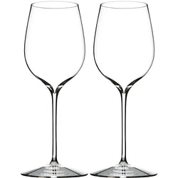 Waterford Elegance engraved wine glasses set of two