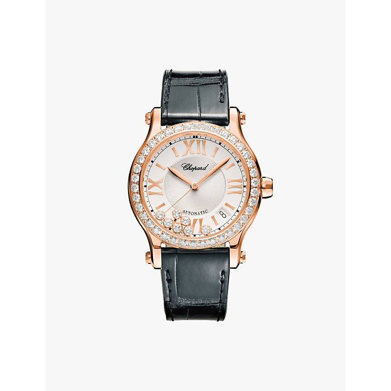 Chopard 274808-5003 Happy Sport 18ct rose-gold and diamond watch