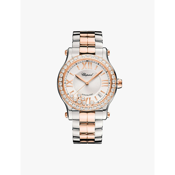 Chopard 278559-6004 Happy Sport 18ct rose-gold and stainless steel watch