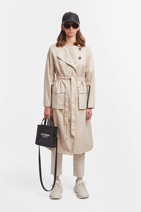 Stutterheim Kista Lightweight Trench Coat Oyster