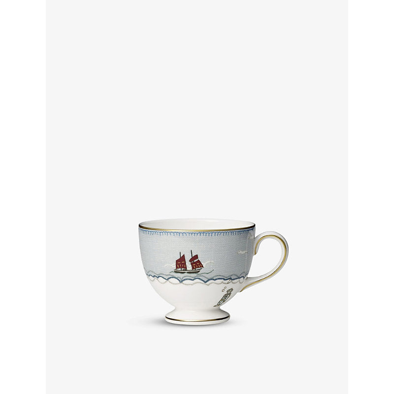 Wedgwood Sailor's Farewell fine bone-china teacup and saucer